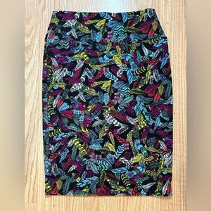 Lula Roe| stretch floral print pull on skirt Sz M